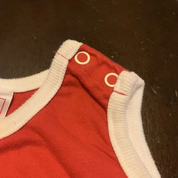 Vintage Buster Brown Romper Boys Baseball Player 3-6 Months Primary Colors - Picture 2 of 13